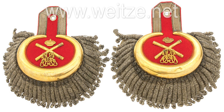 Königreich Bayern Paar Epauletten aus dem Besitz von Kronprinz Rupprecht von Bayern als Generalfeldmarschall und Inhaber des 2. Infanterie-Regiments Kronprinz