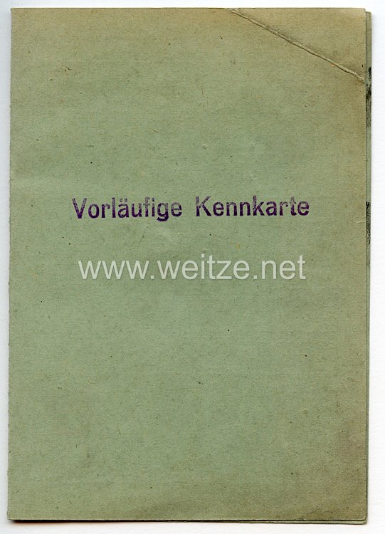 III. Reich / Der Stadthauptmann in Lemberg - Vorläufige Kennkarte für eine Frau des Jahrgangs 1923 aus Polen