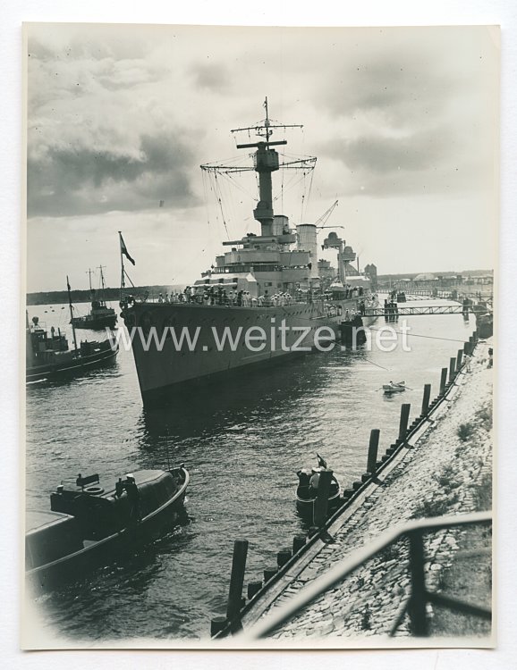 Reichsmarine Pressefoto: Großes Schlachtschiff