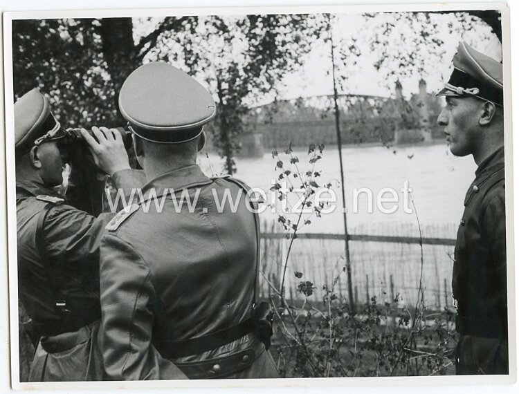 Foto Adolf Hitlers Stab bei einer Inspektion in Polen 1939