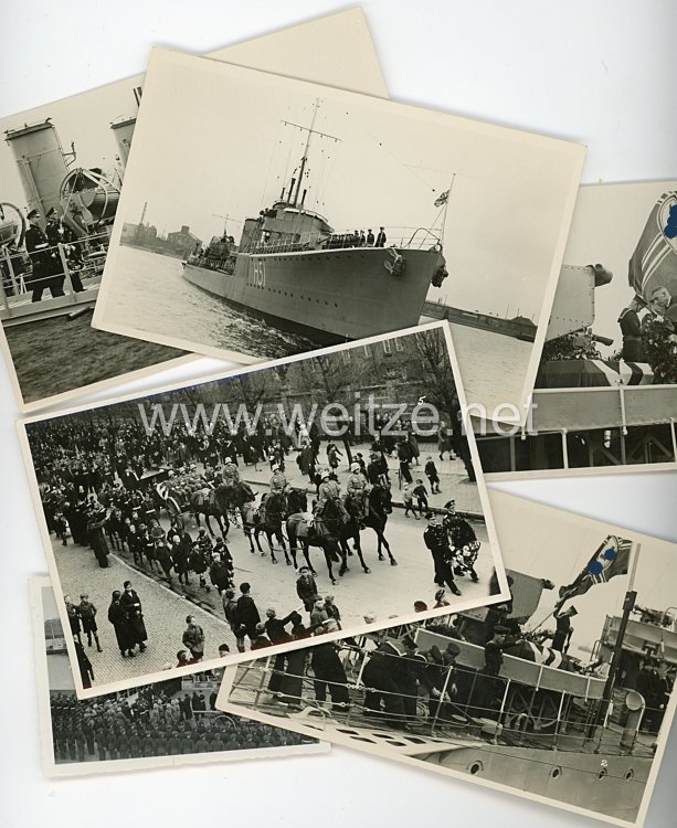 Kriegsmarine Fotogruppe, Totenwache für Botschafter von Hirsch auf dem Britischen Zerstörer H51 - Scout 1936