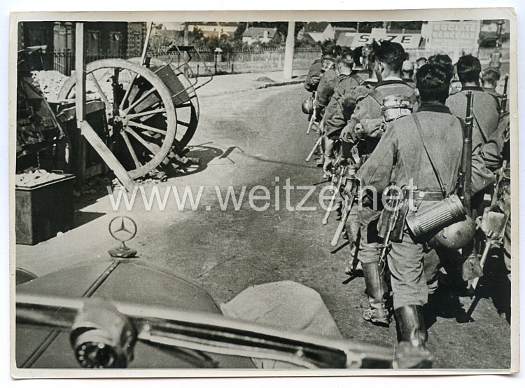 Wehrmacht Pressefoto: Vormarsch auf Daon (Frankreich)