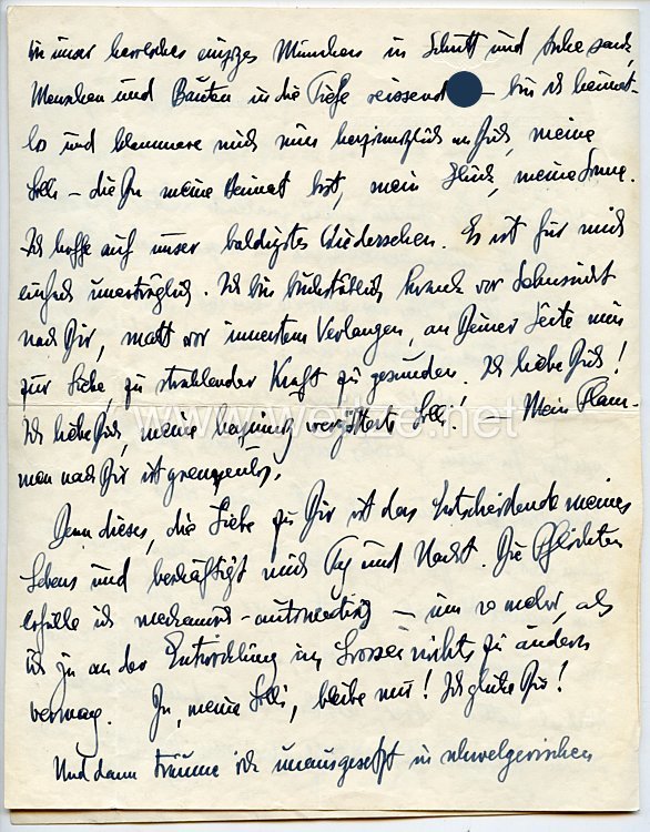 III. Reich - Originalbrief von Dr. Hans Frank - Generalgouverneur für die besetzten polnischen Gebiete - am seine Geliebte Lilli Bild 2