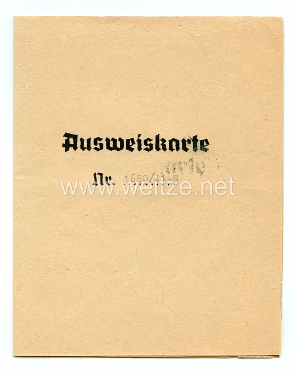 III. Reich - Ausweiskarte des Weißruthenisches Selbsthilfekomitee in Deutschland für eine Frau des Jahrgangs 1920 Bild 2