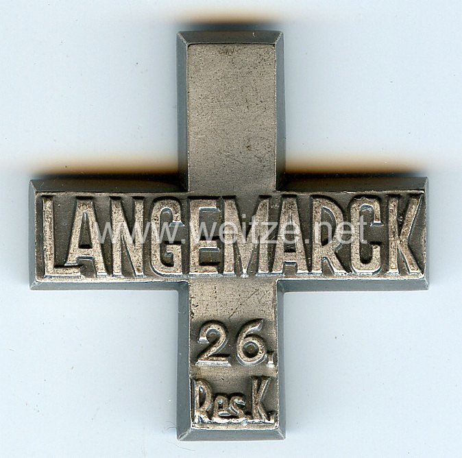 Das " Grüne Korps, Köln " ( 26. Res.Korps ) - Verleihungsurkunde für das Langemarckkreuz + Steckkreuz Bild 2