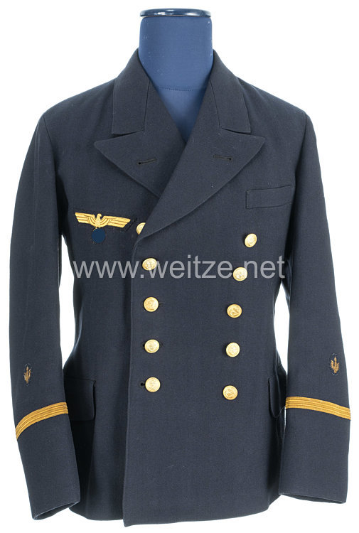 Kriegsmarine dunkelblaues Jackett für einen Oberleutnant Küstenartillerie Bild 2