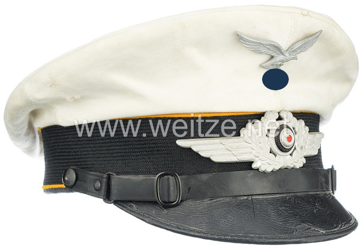 Luftwaffe weiße Sommerschirmmütze für Mannschaften und Unteroffiziere Fliegertruppe bzw. Fallschirmjäger