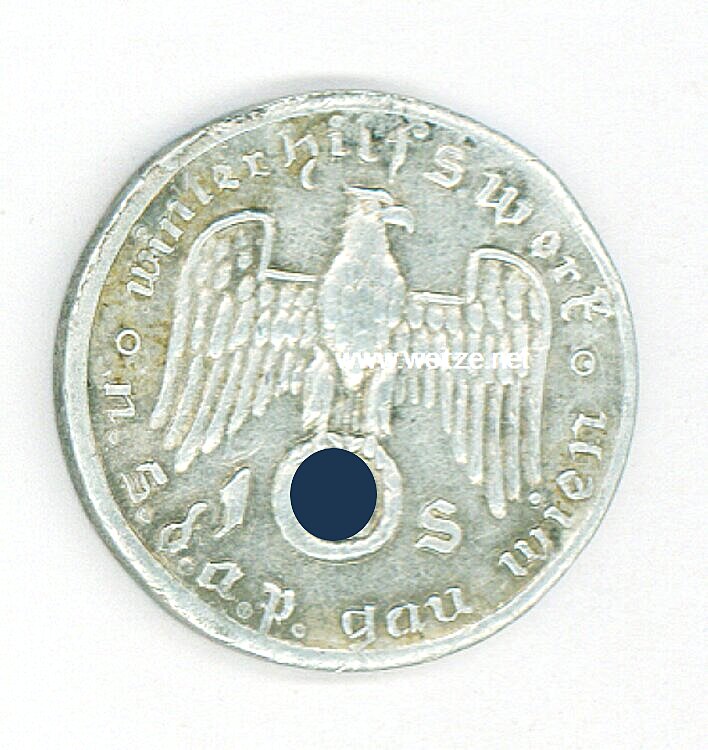 III. Reich - Österreich - Spendenmarke über 1 Schilling - Winterhilfswerk NSDAP Gau Wien Bild 2