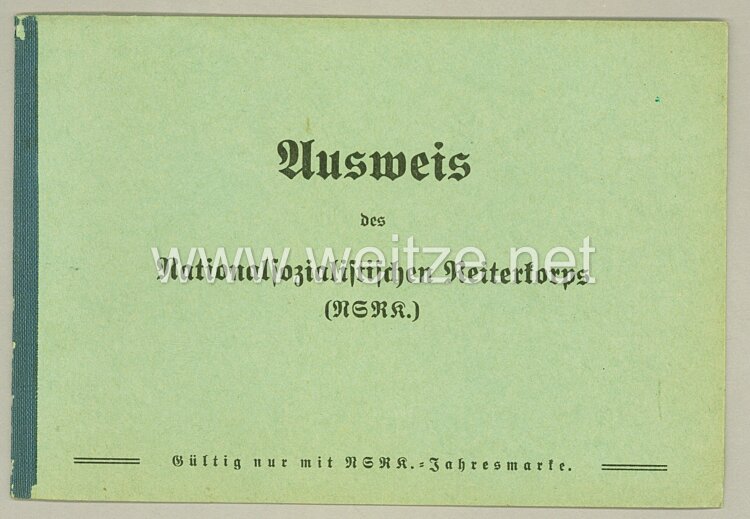 Nationalsozialistisches Reiterkorps ( NSRK ) - Ausweis