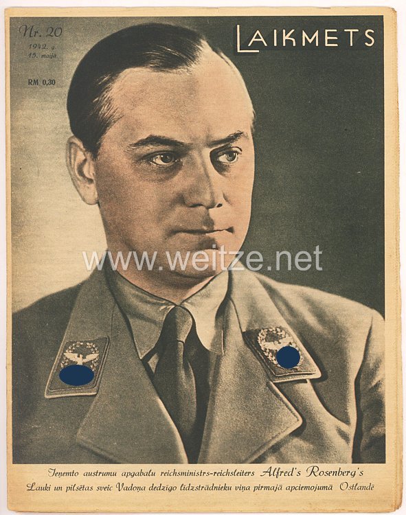 III. Reich / Estland - Zeitschrift " Laikmets " - Jahrgang 1942 Nr. 20