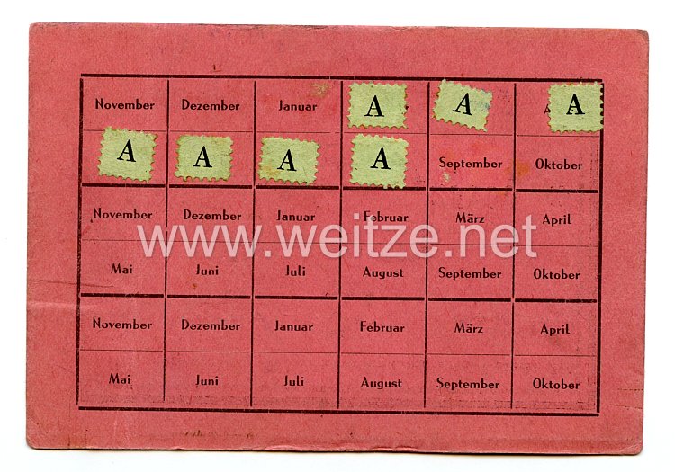 NSDAP - Gau - Oberösterreich - Mitgliedskarte Bild 2