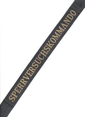 Reichsmarine Mützenband "Sperrversuchskommando" in Gold