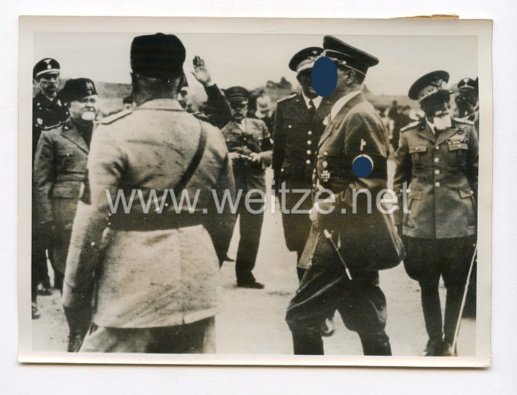 III. Reich Pressefoto. Der Führer und der Duce treffen zur Großen Jugendkundgebung in Centocelle  ein. 4.5.1938.