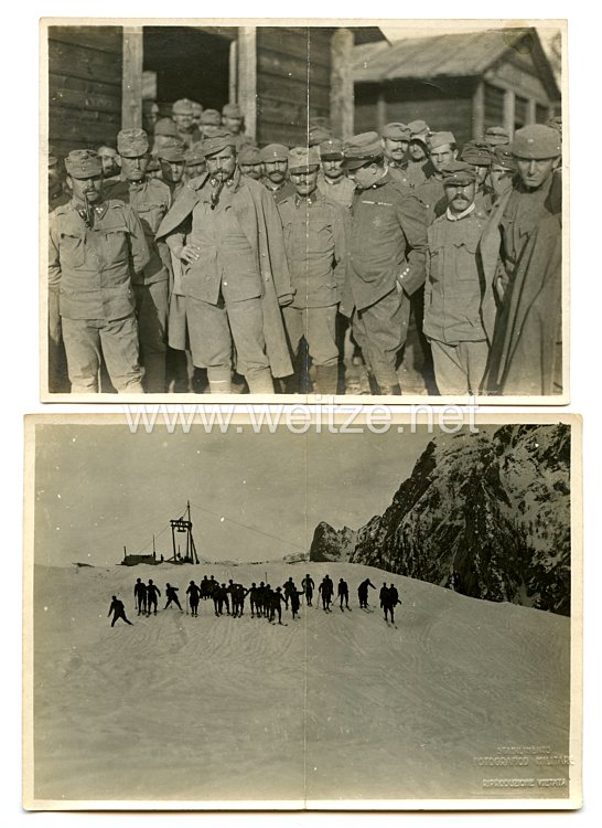 Königreich Italien Fotoskonvolut, diverse Aufnahmen von italienischen Soldaten im 1. Weltkrieg