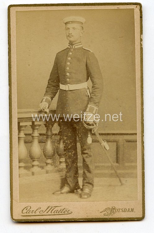 Preußen Kabinettfoto Soldat im Regiment Gardes du Corps