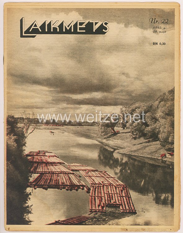 III. Reich / Estland - Zeitschrift " Laikmets " - Jahrgang 1942 Nr. 22