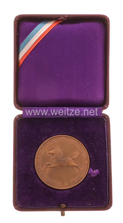 Nicht tragbare Medaille "Landwirtschaftskammer für die Provinz Hannover"