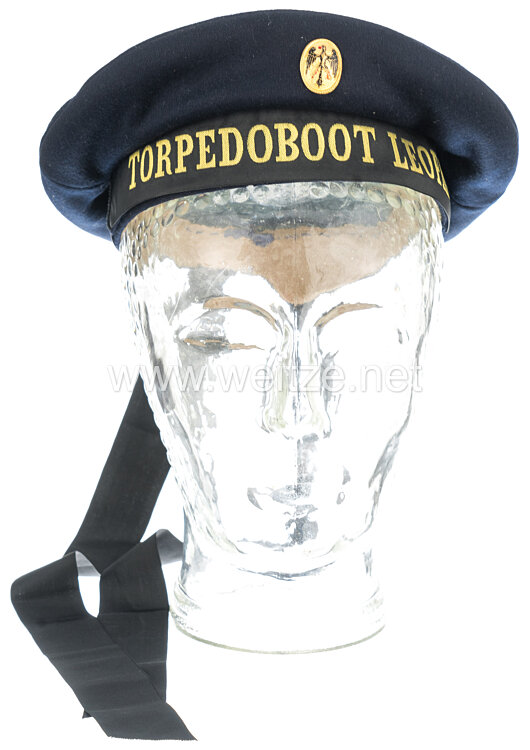 Reichsmarine dunkelblaue Tellermütze Mannschaften "Torpedoboot Leopard" Bild 2