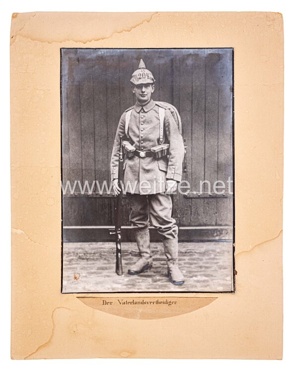Preußen 1. Weltkrieg Foto eines Soldaten des Reserve-Infanterie-Regiment Nr. 204 zum 