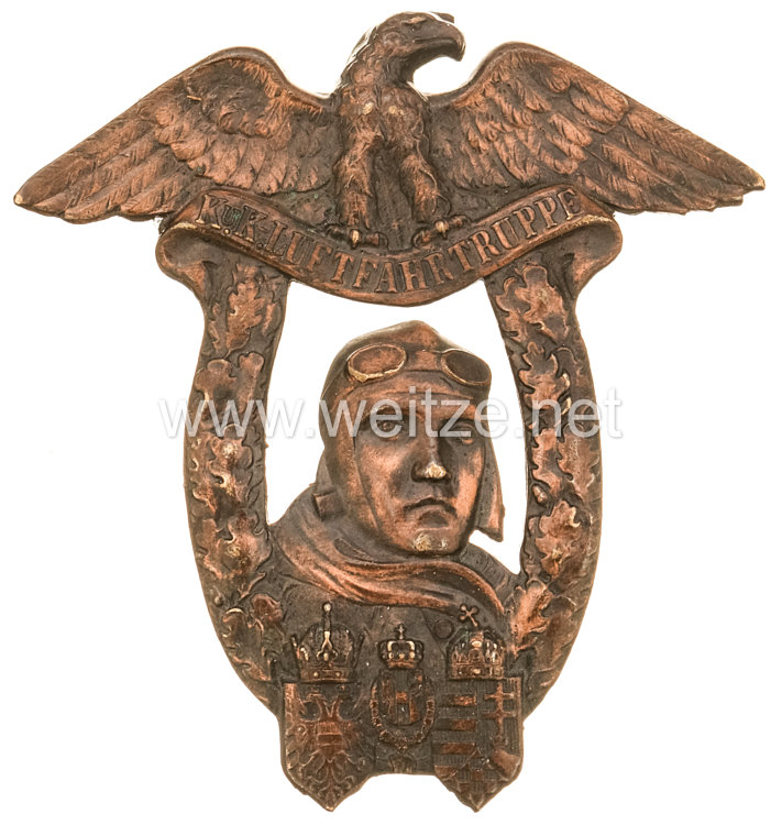 Österreich 1. Weltkrieg Fliegertruppe Abzeichen für die Absolventen der Militär-Flugzeugführerschule Wiener Neustadt