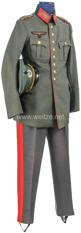 Wehrmacht großes Uniformensemble aus dem Besitz von Generalmajor Hermann Zeitz