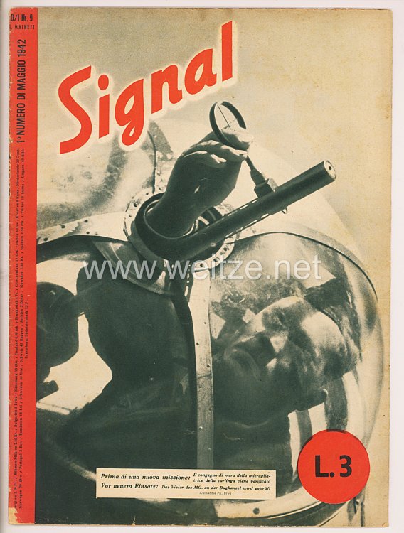 Signal - Sonderausgabe der " Berliner Illustrierten Zeitung " - Jahrgang 1942 Heft Nr. D/I 9 ( deutsch/italienisch ) 