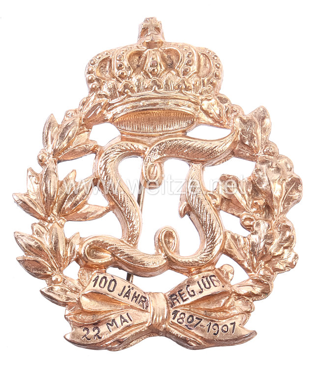 Anhalt Zivilnadel für Angehörige im Anhaltinischen Infanterie-Regiment Nr. 93 zum 100jährigen Regimentsjubiläum 1907