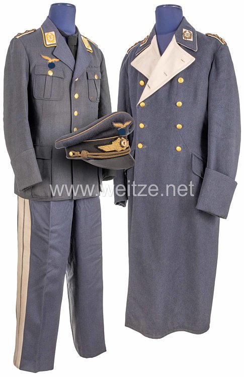 Luftwaffe großes Uniformensemble aus dem Besitz des Ritterkreuzträgers General der Flakartillerie von Axthelm