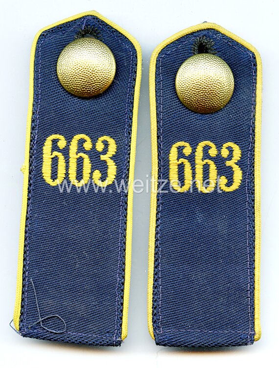Paar Schulterstücke Marine-HJ für einen Kameradschaftsführer Bann "663"