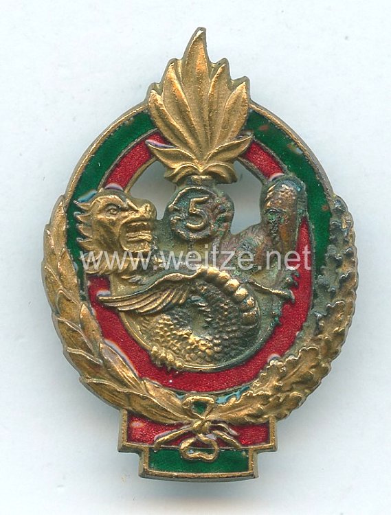 Frankreich Fremdenlegion Indochina Abzeichen des 5. REI (5e régiment étranger d'infanterie)