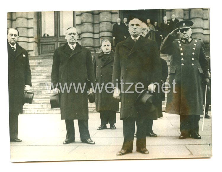3. Reich Pressefoto: Der neue Präsident der Tschecho - Slowakei 2.12.1938