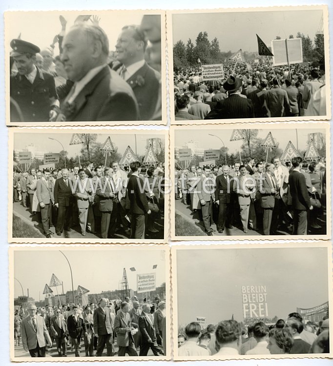 Bundesrepublik Deutschland ( BRD ) Fotos Willy Brandt bei einer IG Metall Kundgebung 