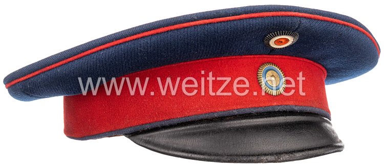 Bayern Schirmmütze für einen Unteroffizier im 1. oder 2. schweren Reiter-Regiment