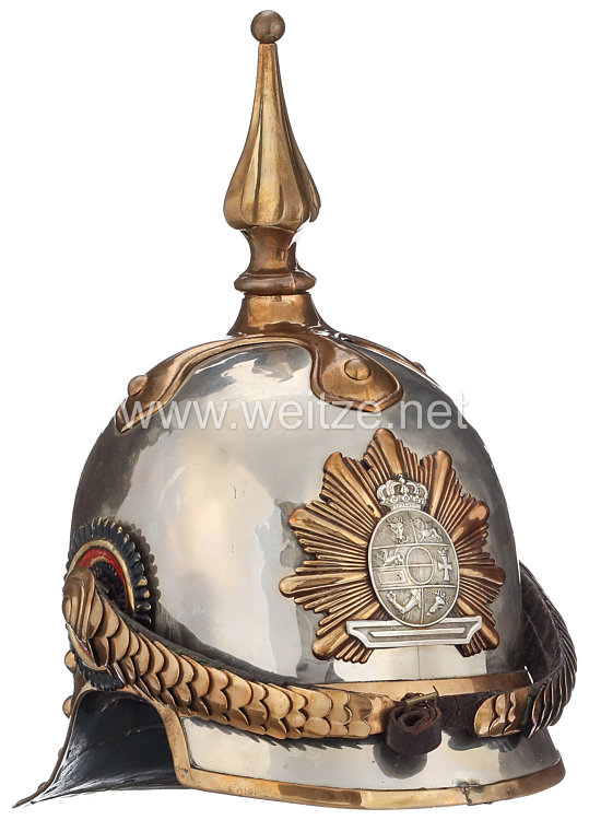 Großherzogtum Mecklenburg-Schwerin Helm Modell 1848 für Mannschaften der Dragoner