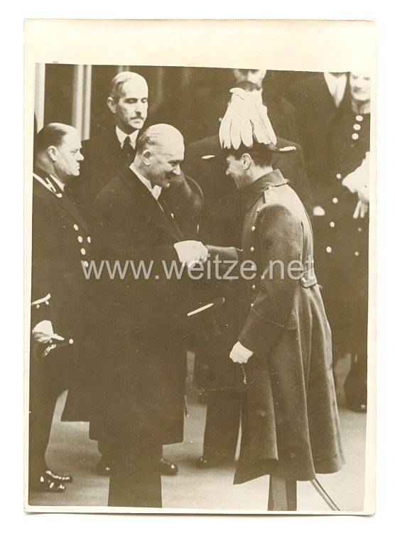 3. Reich Pressefoto: Präsident Lebrun in London 21.3.1939