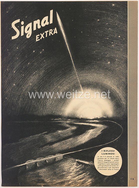 Signal - Sonderausgabe der " Berliner Illustrierten Zeitung " - Sonderheft Nr. I 6 von 1945 : Signal Extra - V 2 - Come le vede a la prova l'Inghilterra ( italienisch )