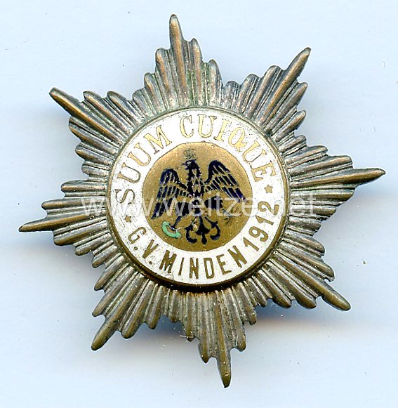 Preußen großes Mitgliedsabzeichen "Garde-Verein Grafschaft Minden 1912"