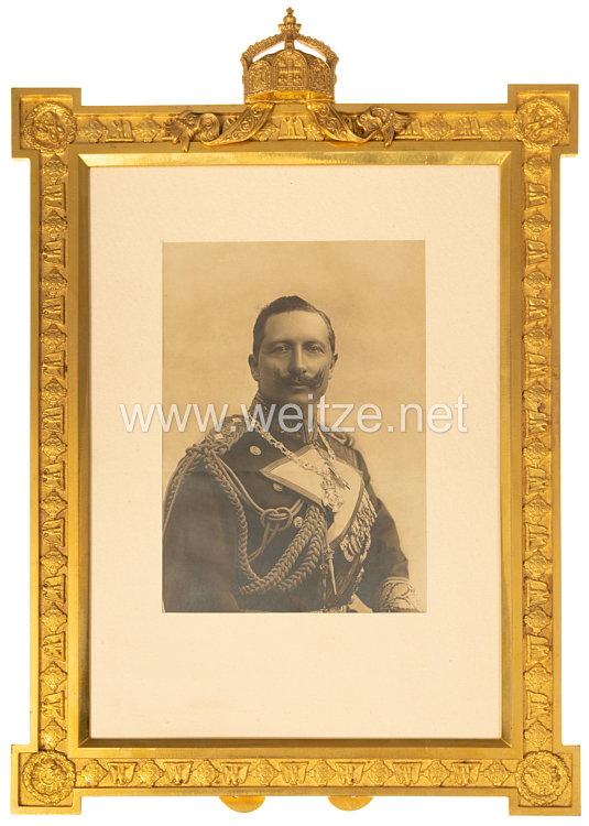 Kaiser Wilhelm II. - großer Geschenkbilderrahmen, um 1900. Bild 2