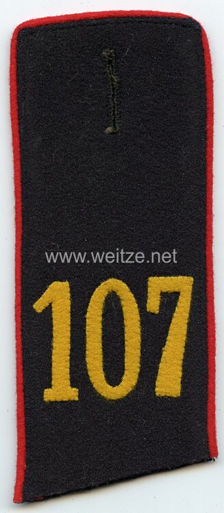 Sachsen Einzel Schulterklappe für Mannschaften im Königlich Sächsischen 8. Infanterie-Regiment Prinz Johann Georg Nr. 107