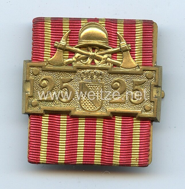 Großherzogtum Baden Ehrenzeichen für 25 Dienstjahre bei der Freiwilligen Feuerwehr