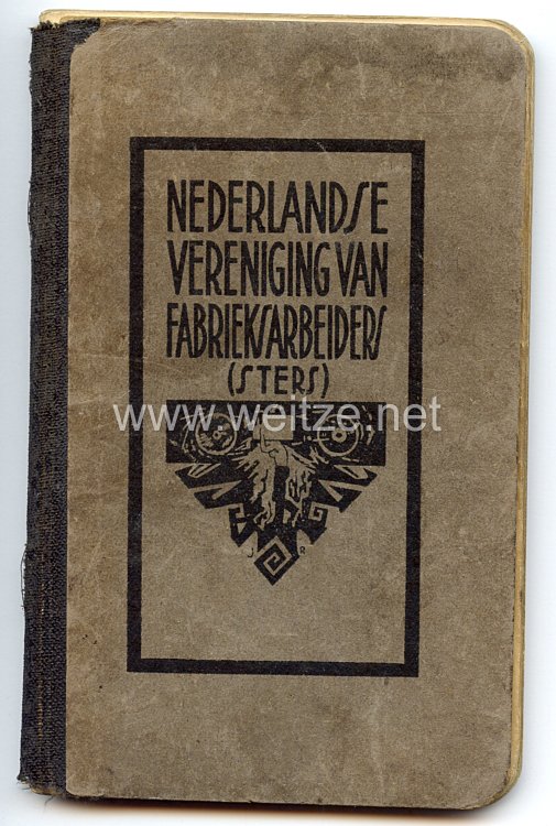 III. Reich / Holland - Nederlandse Vereniging van Fabrieksarbeiders/sters ( N.V.F.A.) - Mitgliedsbuch