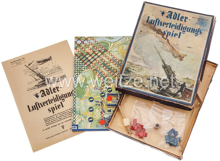 III. Reich / Luftwaffe - Brettspiel - " Adler-Luftverteidigungsspiel " 102 - Ein Kampfspiel für 2 Personen Bild 2
