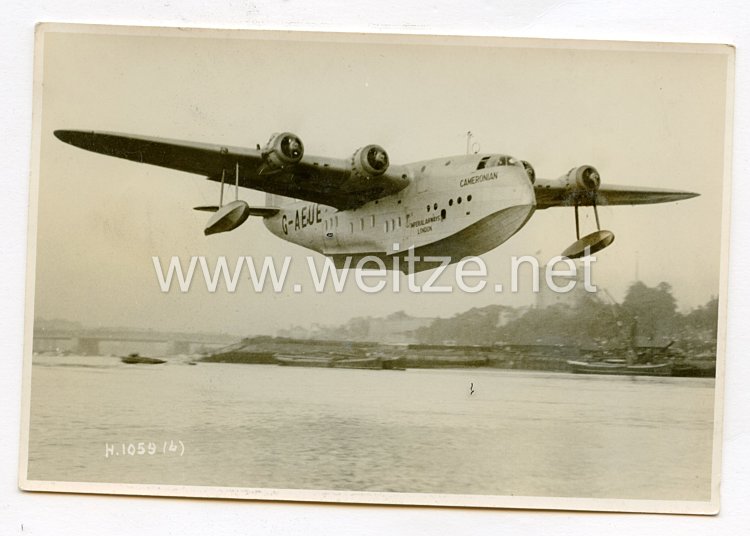 England Pressefoto: Imperial Airrways Flying Boat "Cameronian" 