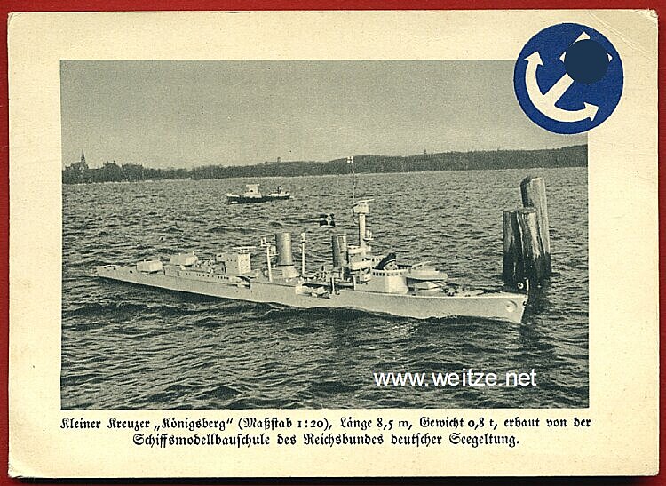 III. Reich - farbige Propaganda-Postkarte des Reichsbundes deutscher Seegeltung