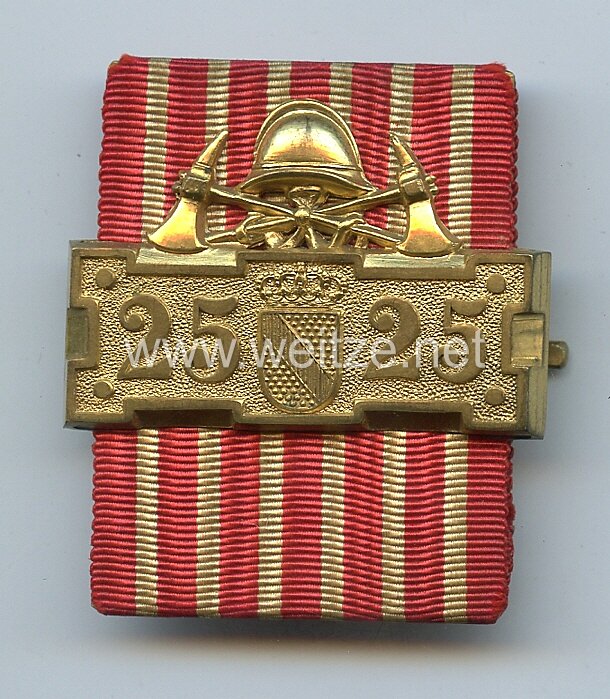 Großherzogtum Baden Ehrenzeichen für 25 Dienstjahre bei der Freiwilligen Feuerwehr