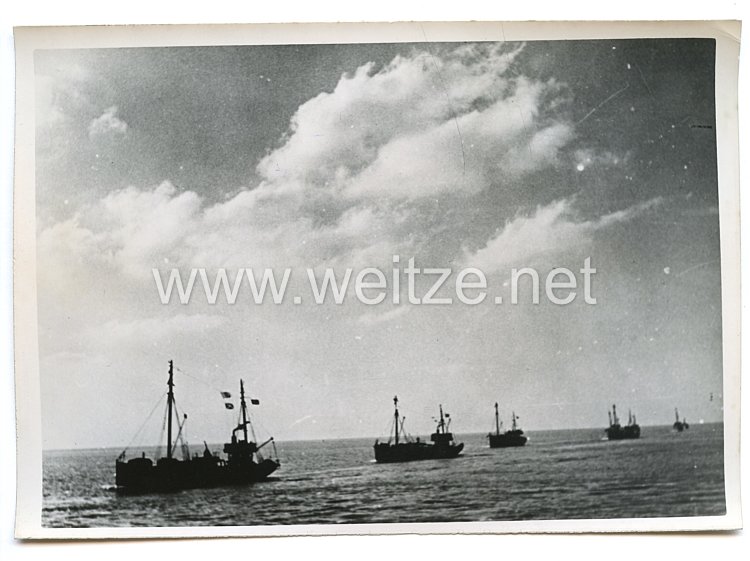 Kriegsmarine Pressefoto, Minensucher bei der Arbeit 10.12.1940 