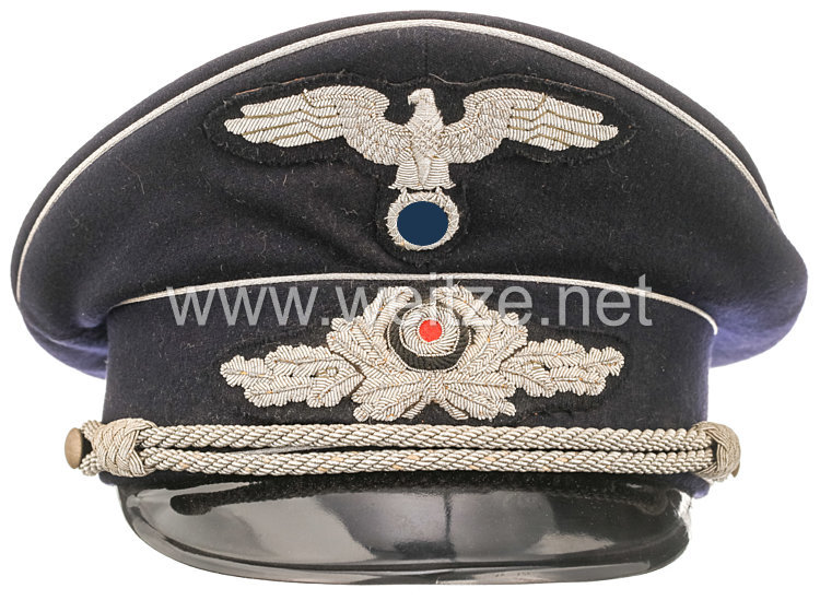 III. Reich Diplomatisches Korps dunkelblaue Schirmmütze für Staatsbeamte bis Legationsrat Bild 2