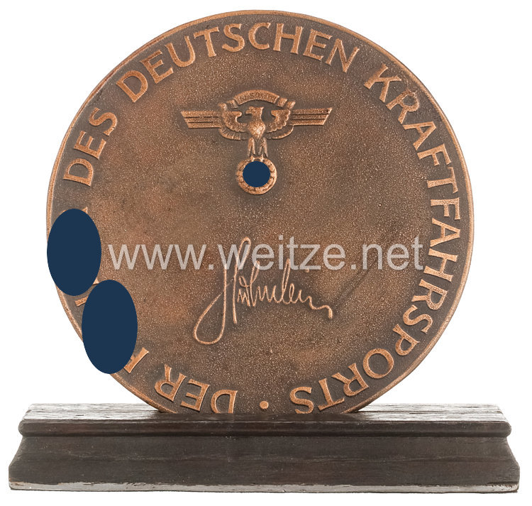 NSKK / O.N.S. - große nichttragbare Auszeichnung - " Kraftfahrzeug Winterprüfung 1937 " Bild 2