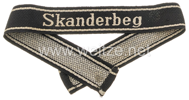 Waffen-SS Ärmelband für Angehörige der 21. Waffen-Gebirgs-Division der SS „Skanderbeg“ (albanische Nr. 1)