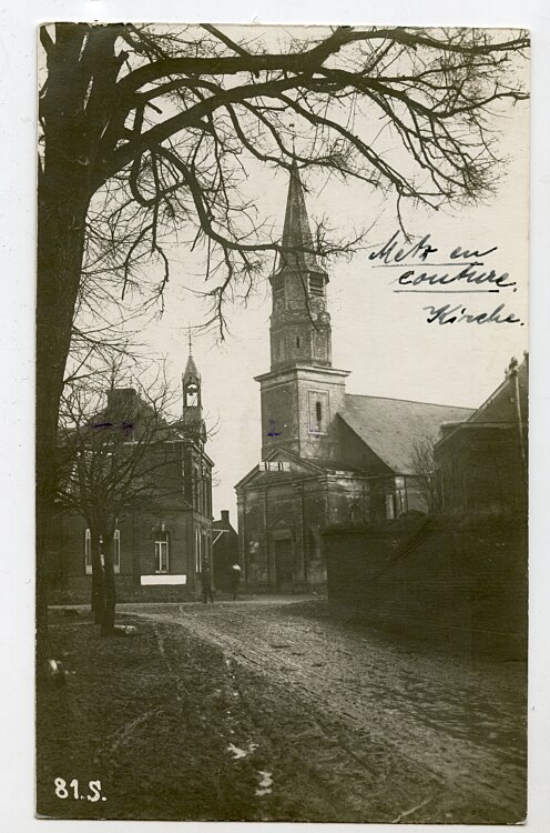 Foto Erster Weltkrieg: Kirche bei Mertz en Couture (Frankreich)
